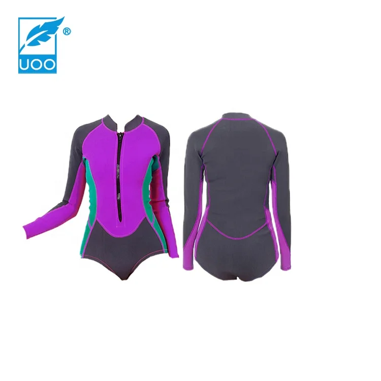 UOO Neoprene Custom Design Spring Wetsuit for Ladies with Front Zipper
