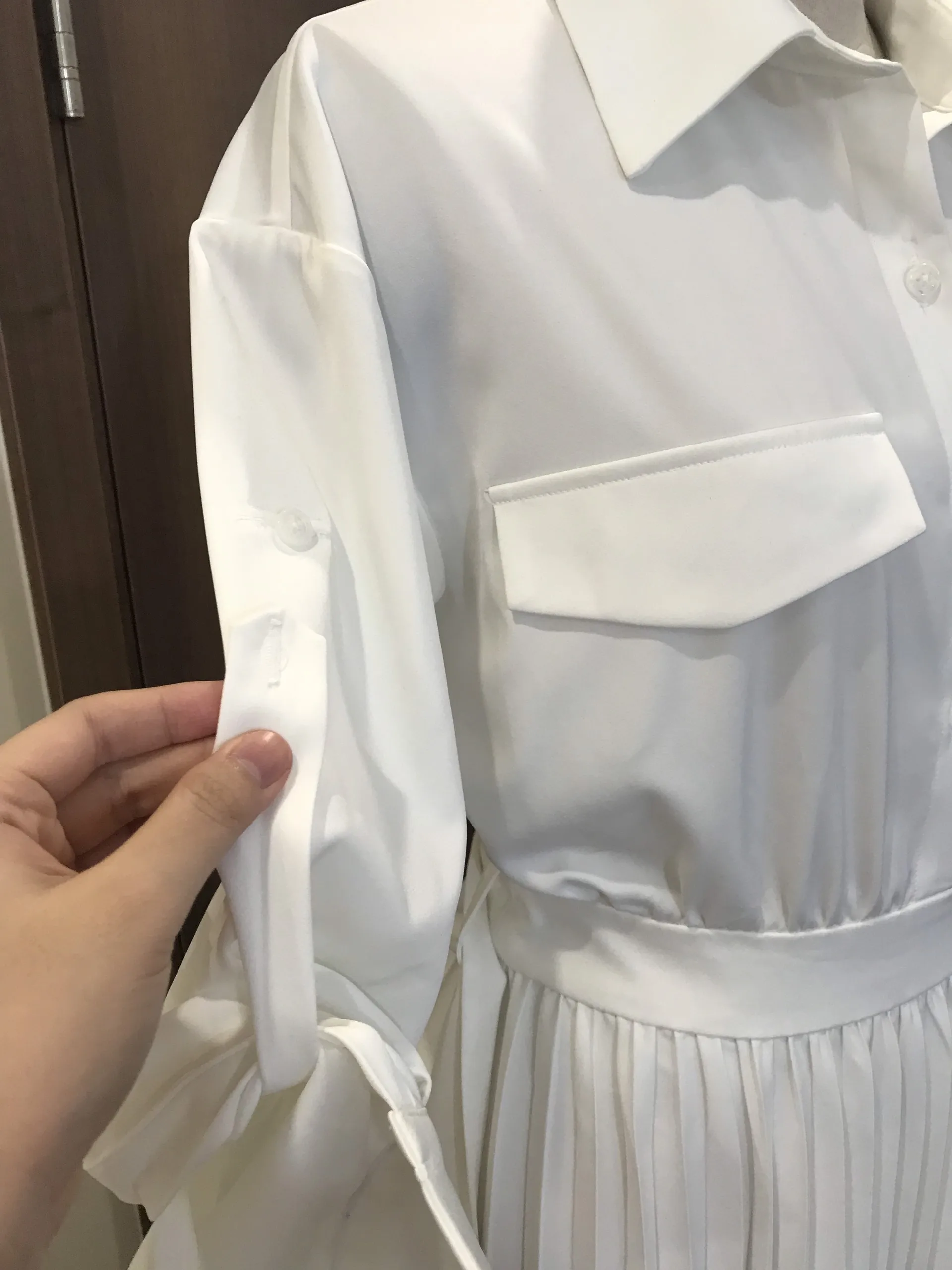 Wholesale price premium material long dress shirt women office fashion ladies white women shirt dress