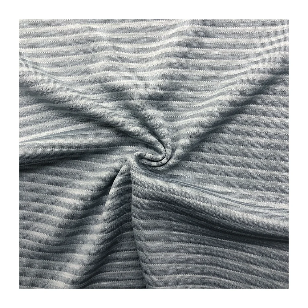 Can Be Customized Wholesale Ombray Effect Double Face Interlock Stripe Fabric