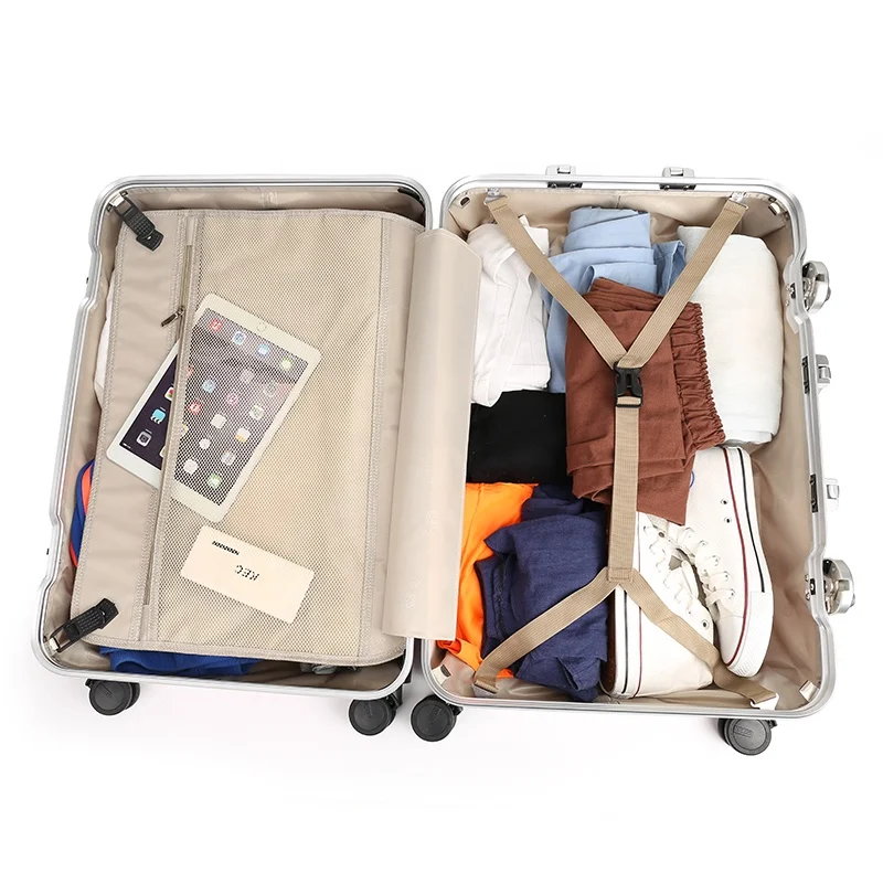 Aluminum Frame with TSA Lock Anti-scratch luggage 100% pure pc luggage