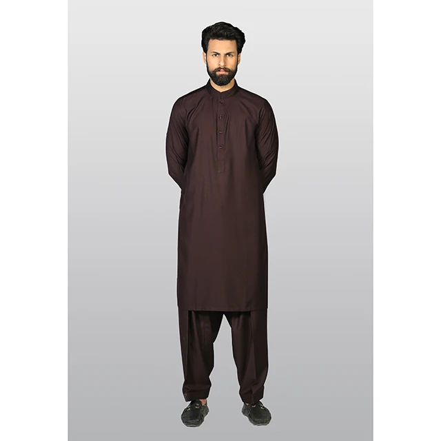 
Dark Brown Design Shalwar Kameez for Men 