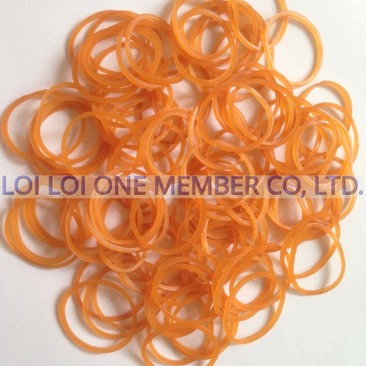 Bestseller Natural rubber bands for Japan market / Wholesale High quality Rubber band Orange color brighten very strong