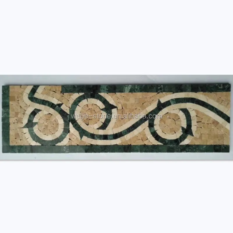 Marble Stone Mosaic Border Greek Granite Flooring Tile Design Colored Designs