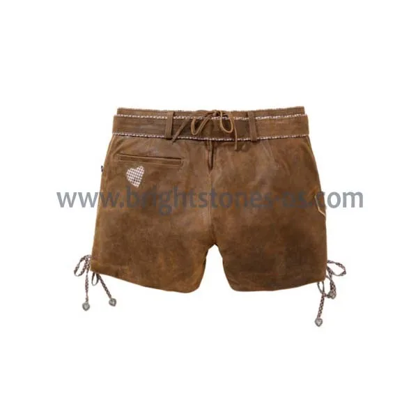 German Bavarian Oktoberfest Trachten women Short Kurze Lederhosen