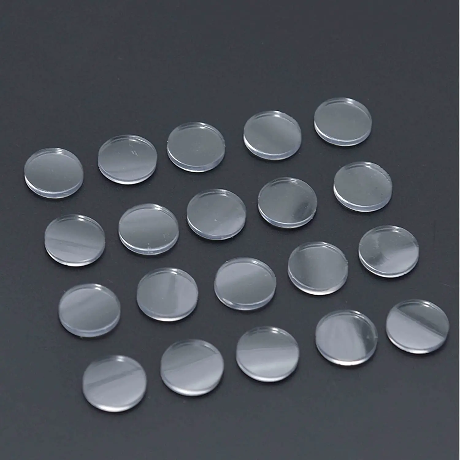 PVC Glass Table Bumpers Anti Slip Pads 20mm Non Adhesive Medium Rubber Pads for Glass Table Top Spacer
