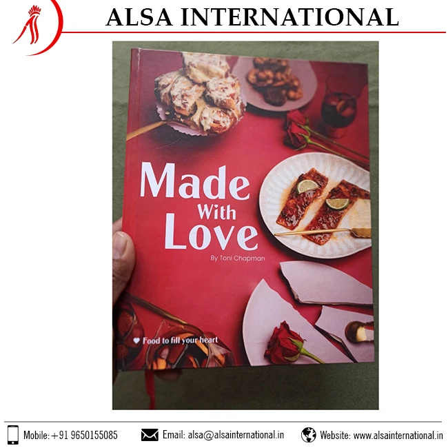 Hard Bound Best Cook Books Printing With Red Strip Glossy Cover Buy at Minimal Price on Bulk Purchase