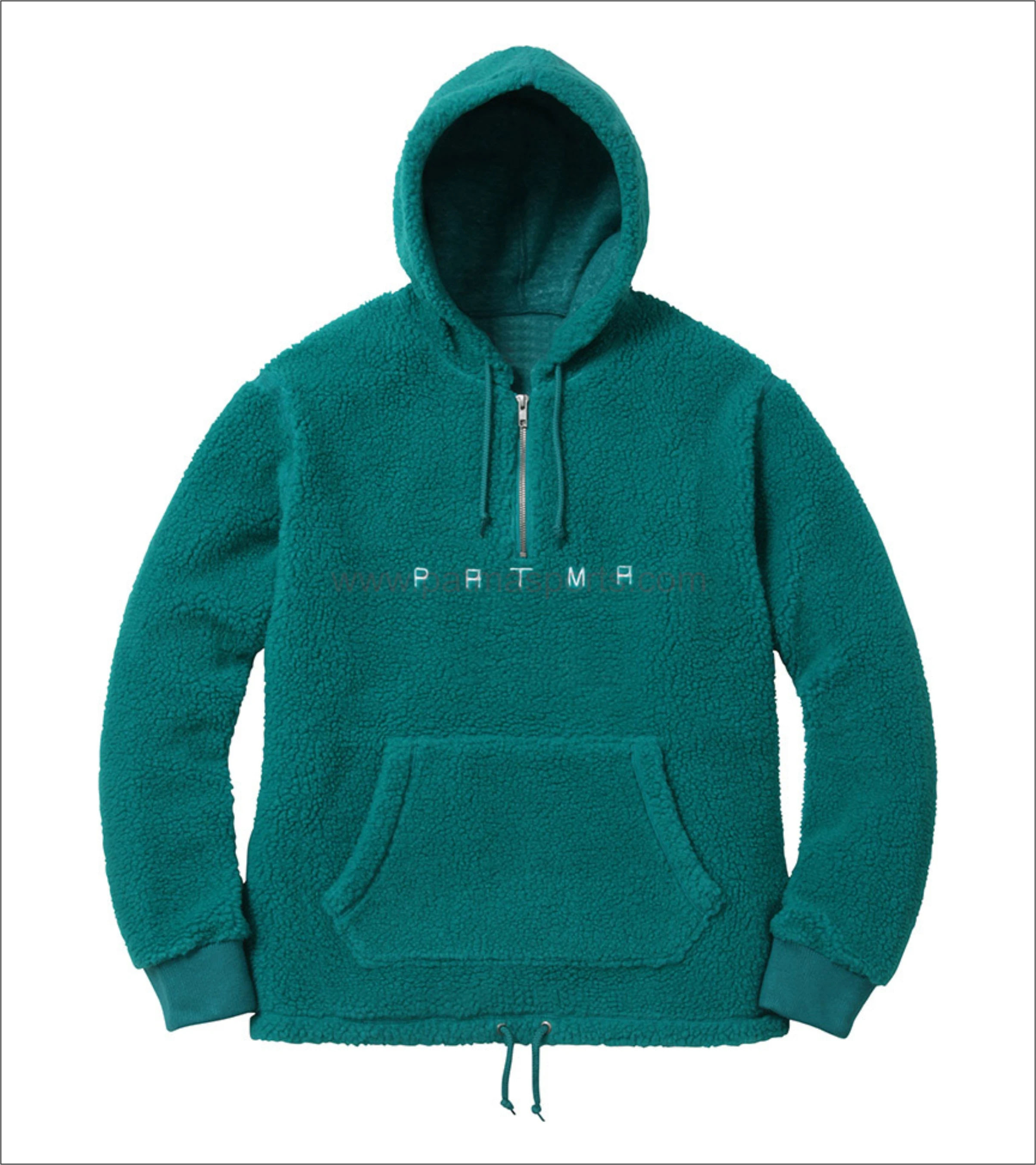 Custom Made Sherpa Fleece Hoody with your Custom Embroidery logo on it available in more then 50 colors street wear apparels