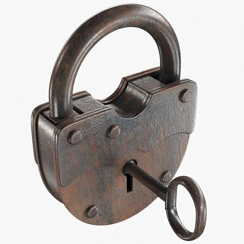 Manufacturer Wholesale Antique Iron Pad Lock Solid Design Best Quality Antique Locks Iron Padlock & Keys Vintage Style
