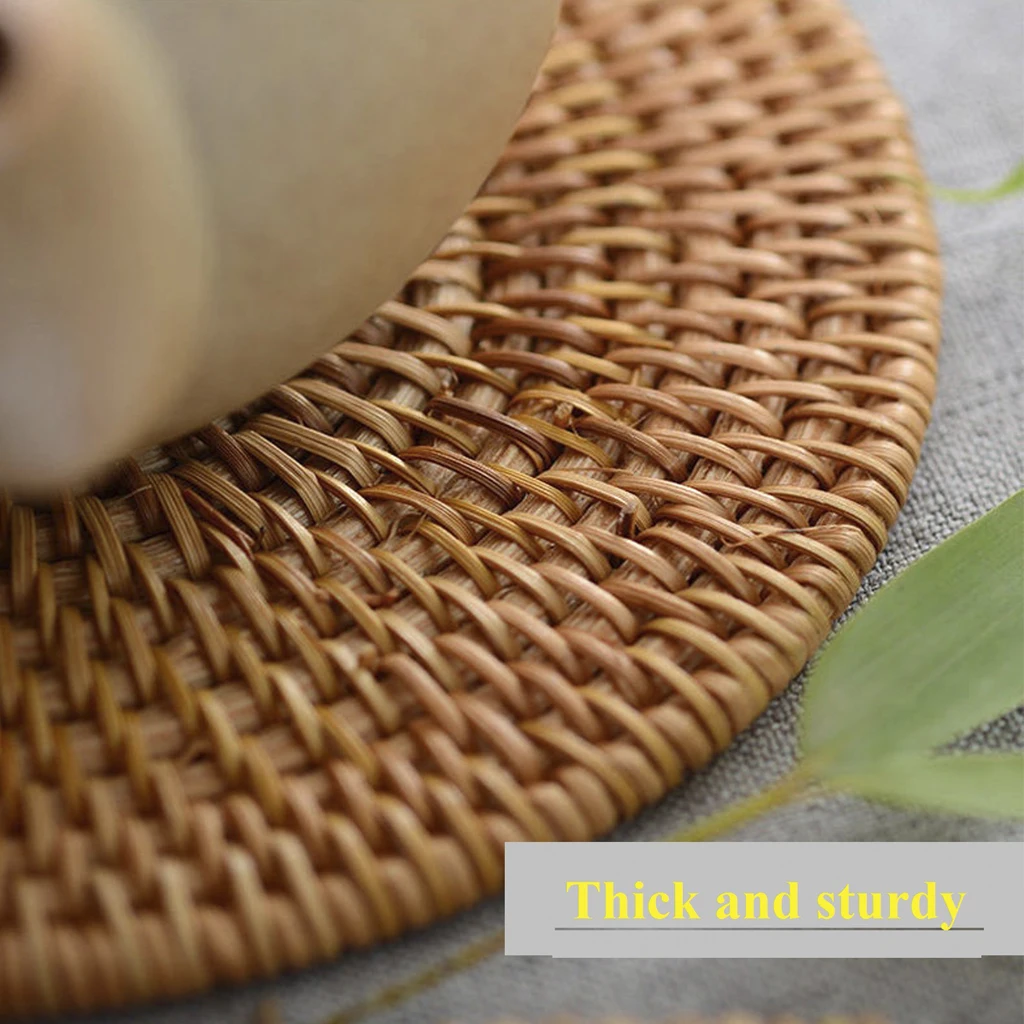 Сделано в Вьетнаме ручная работа подставка из ротанга кухонный стол под чашу прочная плетеная изоляция кофейную чашку и коврики