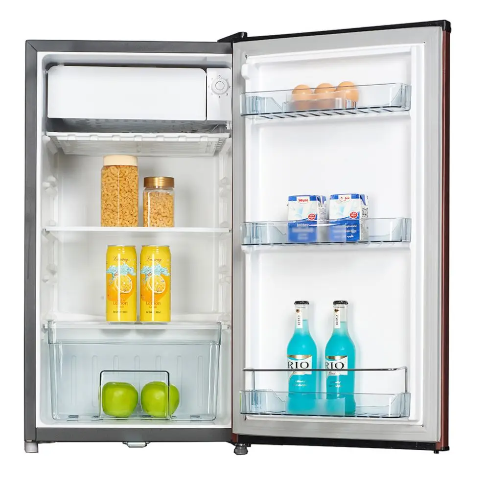 91L Factory Direct Supply Home Use Defrost Type Single Door Mini Fridge With Freezer Box