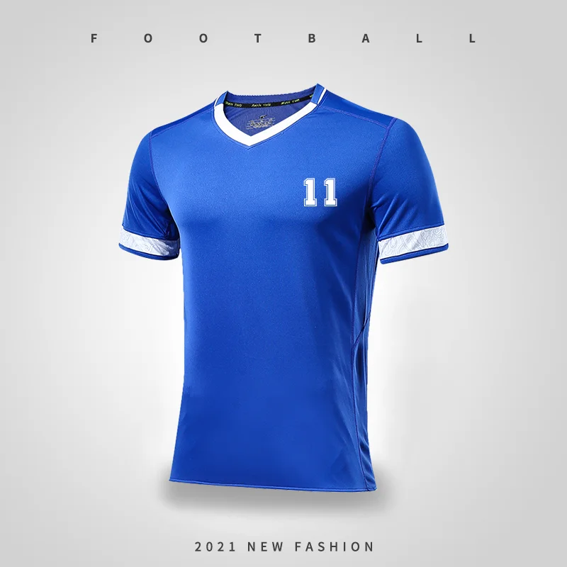 .High Quality Custom Logo Quick Drying Football Uniform Baseball & Softball Wear  Football Jersey Sets 2021 100% Polyester