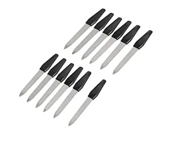 Профессиональный инструмент для полировки ногтей двусторонняя пилка из нержавеющей стали с пластиковой ручкой