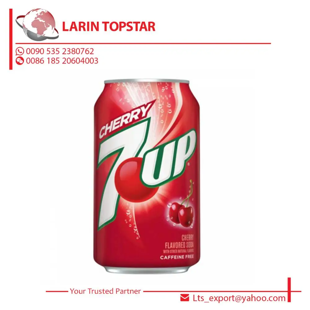 7UP Cherry Soda Soft Drink Can 12oz