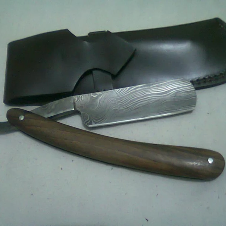 Damascus Stainless Steel Straight Razor cut throat