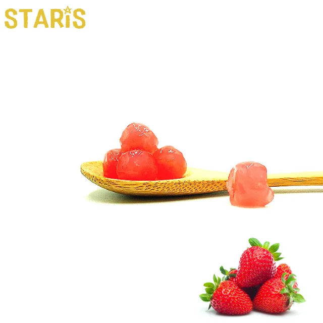 
 [Заказ образца] Бесплатная доставка Клубника boba, тайваньский жемчуг tapioca halal  