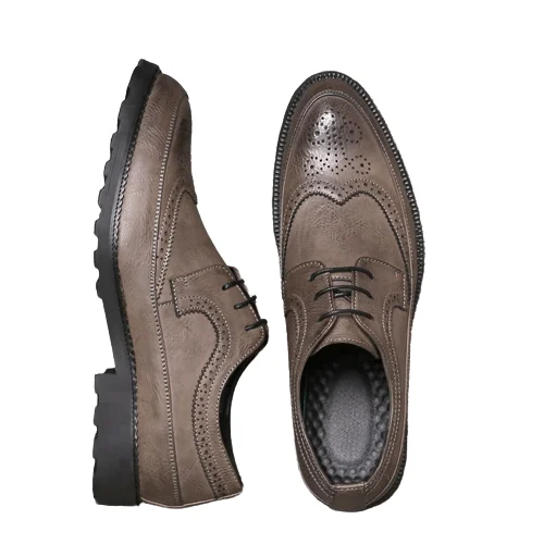 Durable best price outdoor genuine leather men dress shoes with Custom design and color