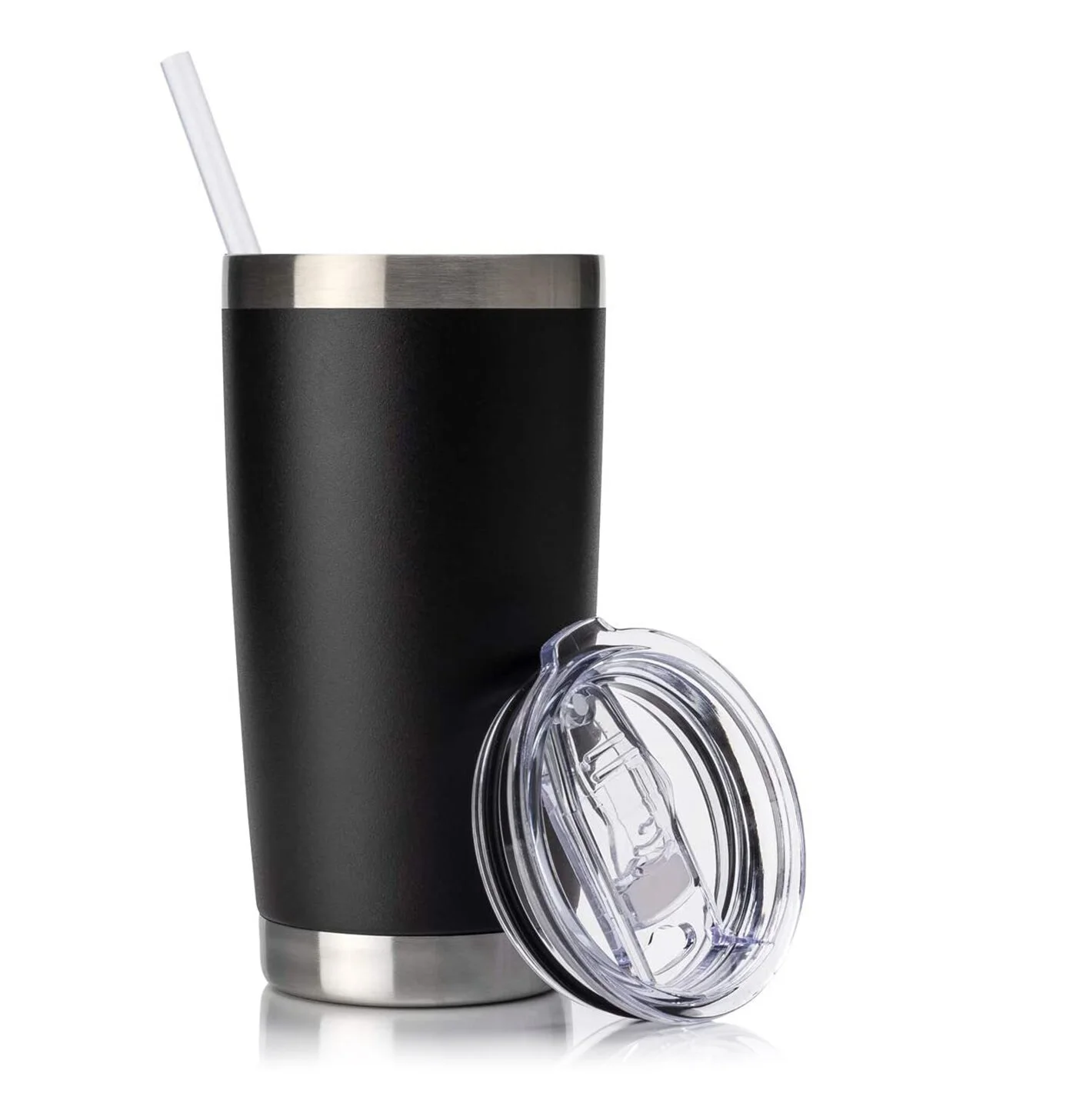 20oz Traditional Stainless Steel Tumbler Cup Features Splash-Proof Lid