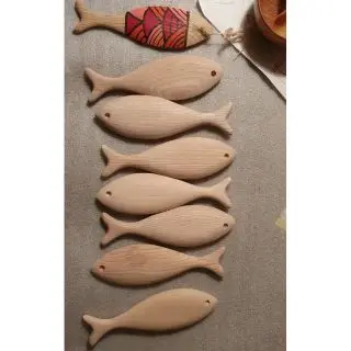 Обучающие игрушки деревянные рыба декоративные