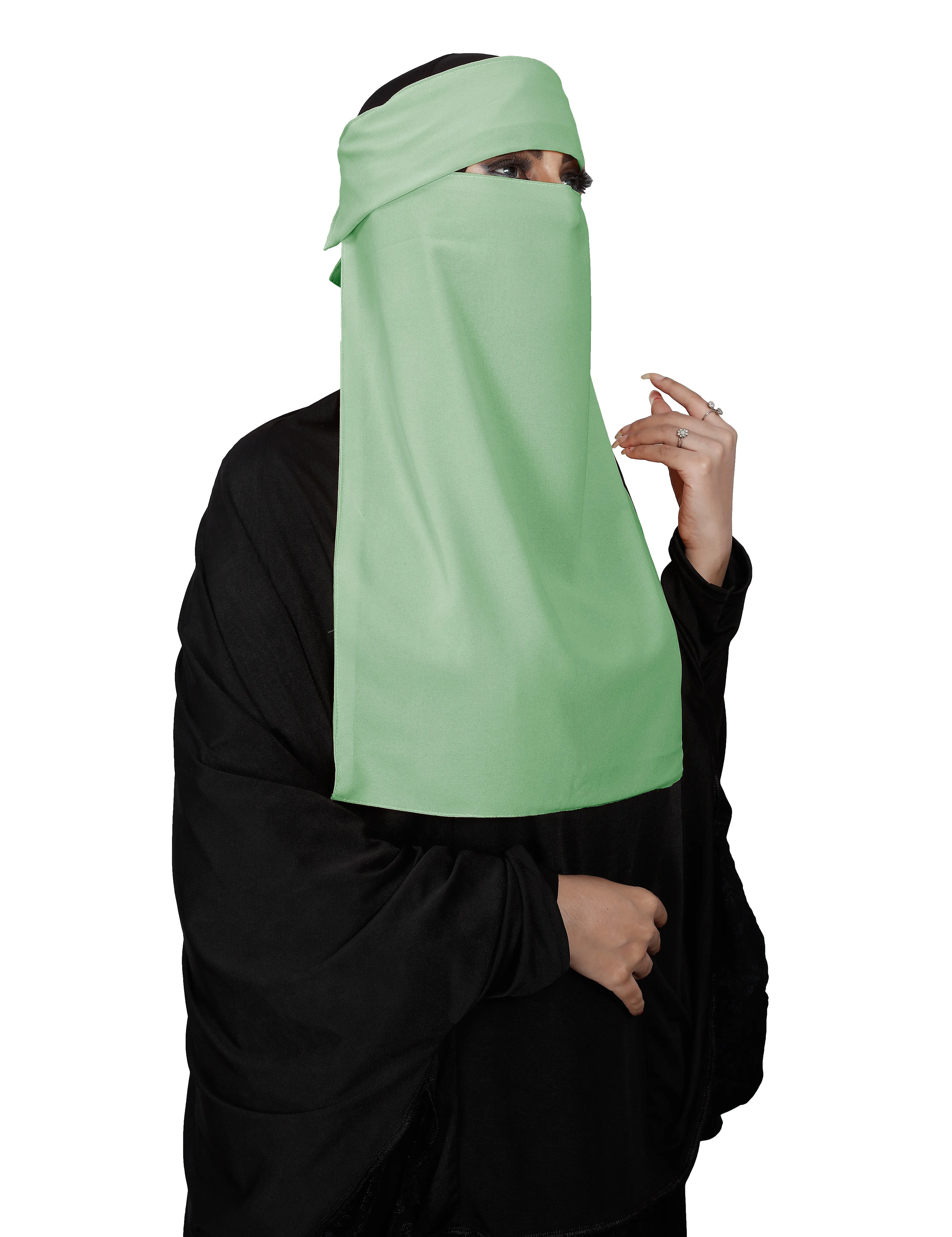 Bubble Georgette  Casual Wear Plain Single Layer Veil naqab