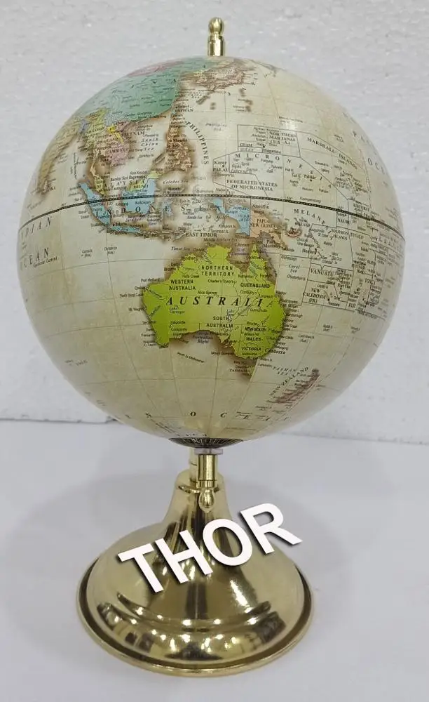 World Map globe  Multi Color Rotated World Globe Set Of 2 Desktop Office Table Decor With Base Display Goods Globe