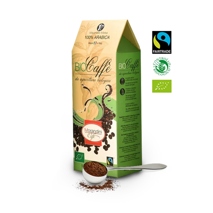 Superior quality Biocaffe 100% Arabica organic fairtrade medium roast ground coffee vacuum packed 250g