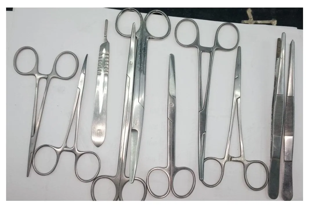 Набор хирургических инструментов из 13 предметов базовые хирургические щипцы ножницы держатель иглы коробка нержавеющей стали