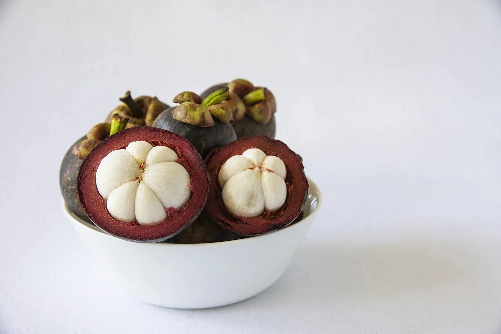 Tropical Fruits Very Sweet and Fresh Taste Mangosteen With Dark Purple or Red Color skin Organic Cultivation