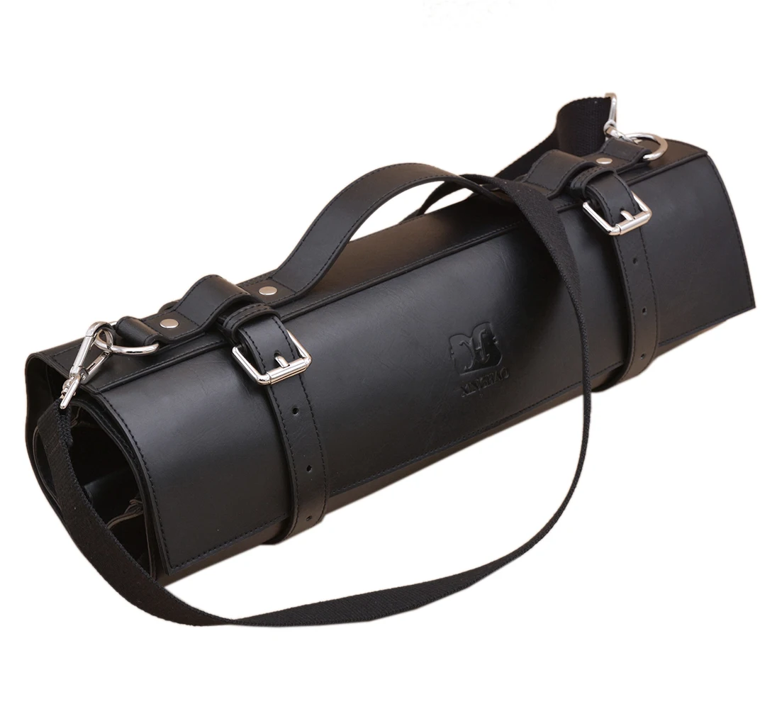 Custom portable Kitchen boning Leather Knives bags Knife set Culinary Tools chefs knife leather roll bag