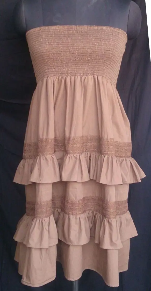 High grade Beautiful Off shoulder lace maternity dress with frills cotton bamboo fabric eco friendly stuff