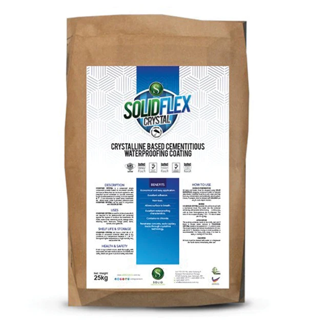 
SOLIDFlex Crystal 25kg Crystalline Based Cementitious Waterproofing Coating 