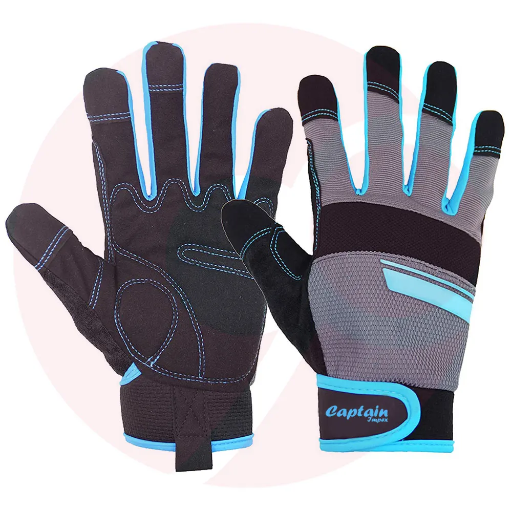 
Low Moq Men Mechanical Gloves FOr Adults Pakistan Manufacturing Microfiber Palm Custom Mechanic Work 