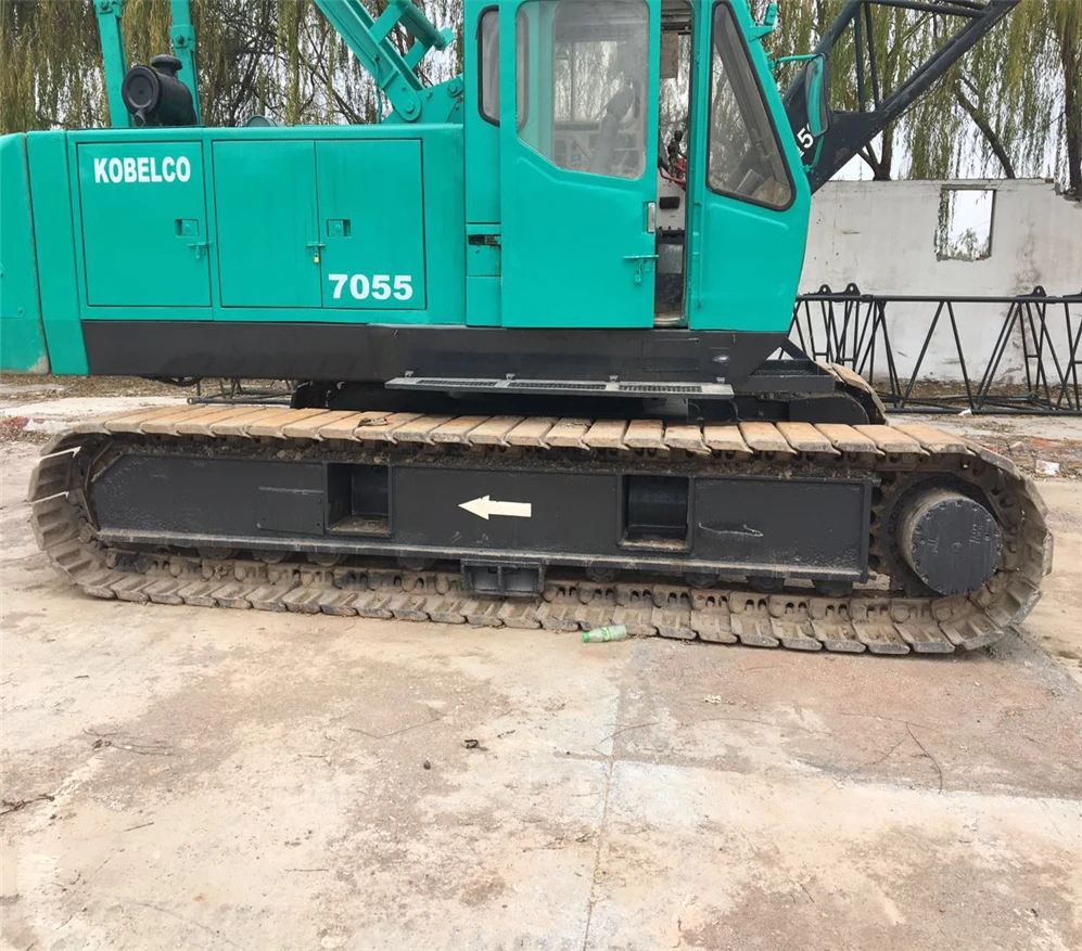 Used Japanese 55ton Crawler Crane /Kobelco 55 ton 80ton Crawler Crane 7055 for sale