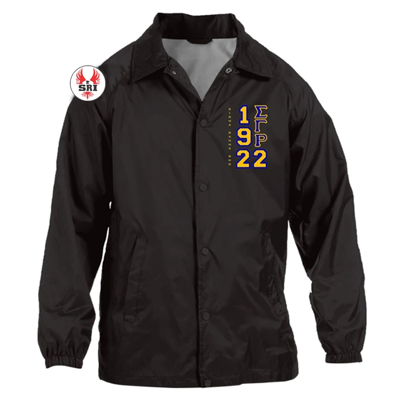 Sigma Gamma Rho Sorority Embroidery Women Coaches Jacket | SGRHO Sorority Embroidered Ladies Customized Crossing Line Jacket
