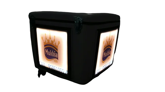 HEAVY DUTY LED SCOOTER DELIVERY BOX FOR BIKES MOTORCYCLE SCOOTERS CARRYING FOOD, VEGETABLES, GROCERY, COURIER, PIZZA ETC