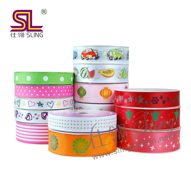 Stripe gift wrapping ribbon red blue yellow green custom Mauritius national flag ribbon