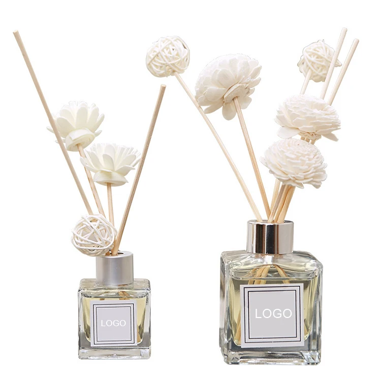 Wholesale 100ml aroma diffuser glass bottles cylinder glass diffuser bottle with caps