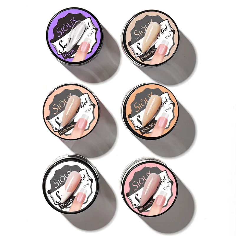 $1 Sample Quality  Acrylic Nail Gel  Supplies Professional Oem &Odm No Pain  UV Gel Nail Extension Hard Gel 15g