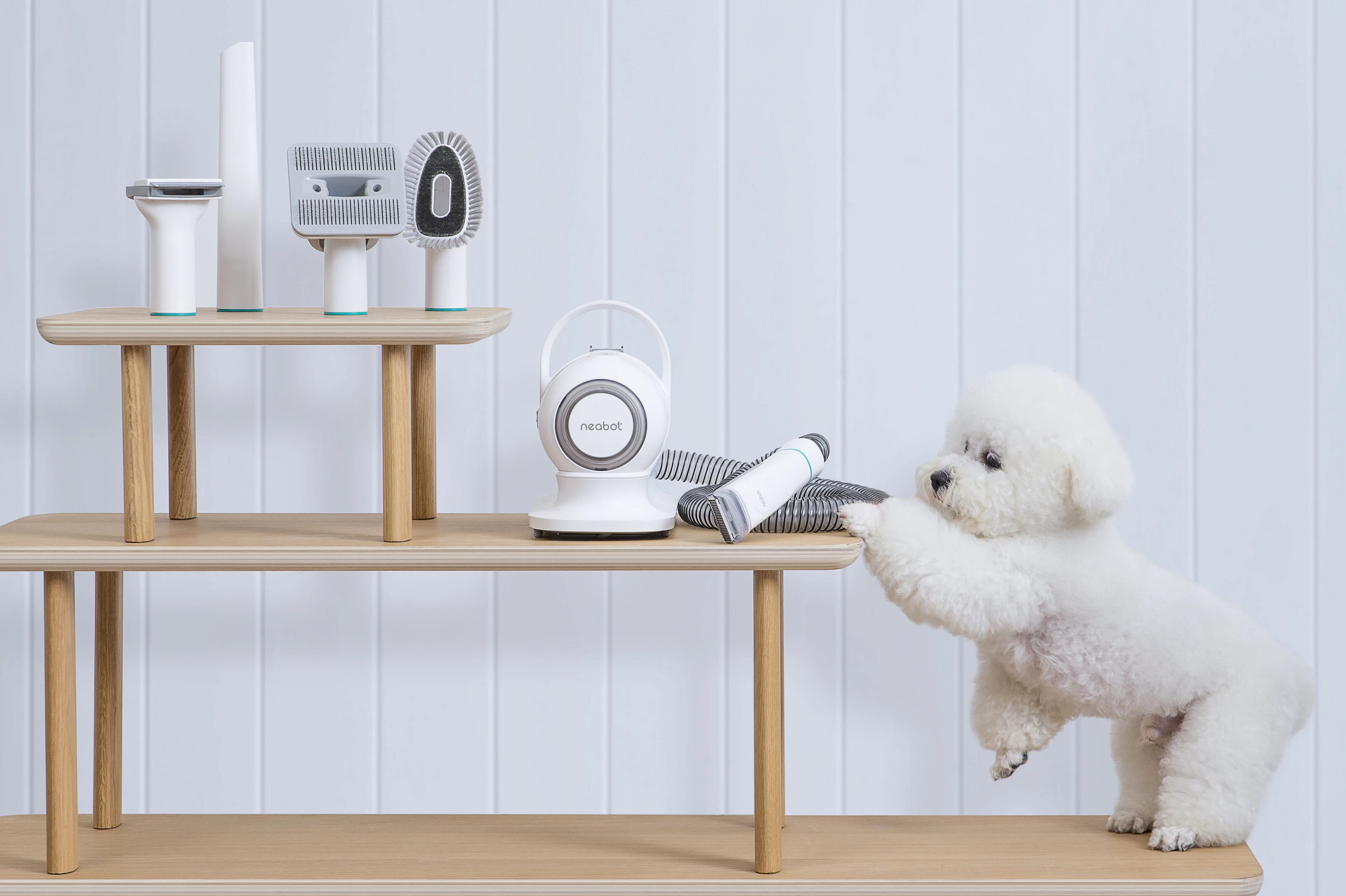 Best Selling easy-to-clean Pet Grooming Tool Pet Vacuum with slicker brush with Groom Kit Brush  5 in 1 for All Pet Hair