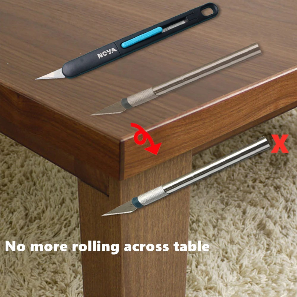 120 SK2 craft knife blade refill with 1precision hobby knife, ideal for leather art, scrapbooking, foam, clay, carving.