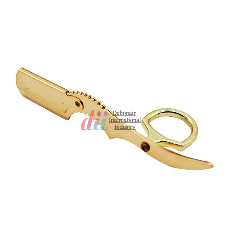 Barber Razor Stainless Steel Golden Color Barber Shaving Razor Straight Beauty Salon Equipments Barbershop tools