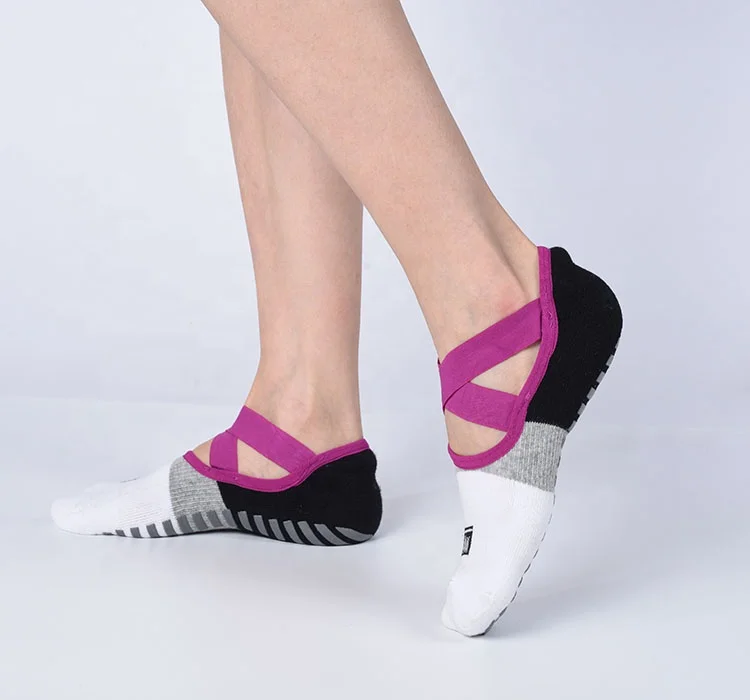 
Pilates Toeless Organic Bamboo Women Custom Non Slip Anti-Slip Wholesale Yoga Socks 