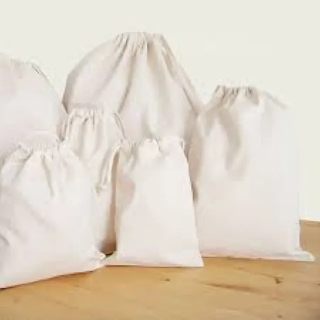 Heavy Duty Wholesale Dubai Organic Cotton Canvas Fabric Drawstring Muslin Bag
