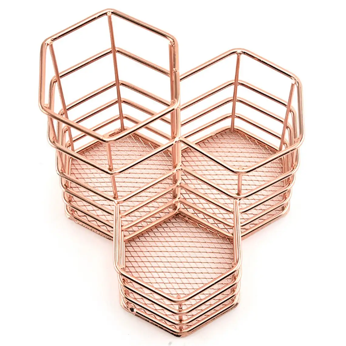 Стандартный дизайн 3-Отсек чистый Железный сетчатый держатель ручки эксклюзивное качество индивидуальная форма и размер железный Органайзер