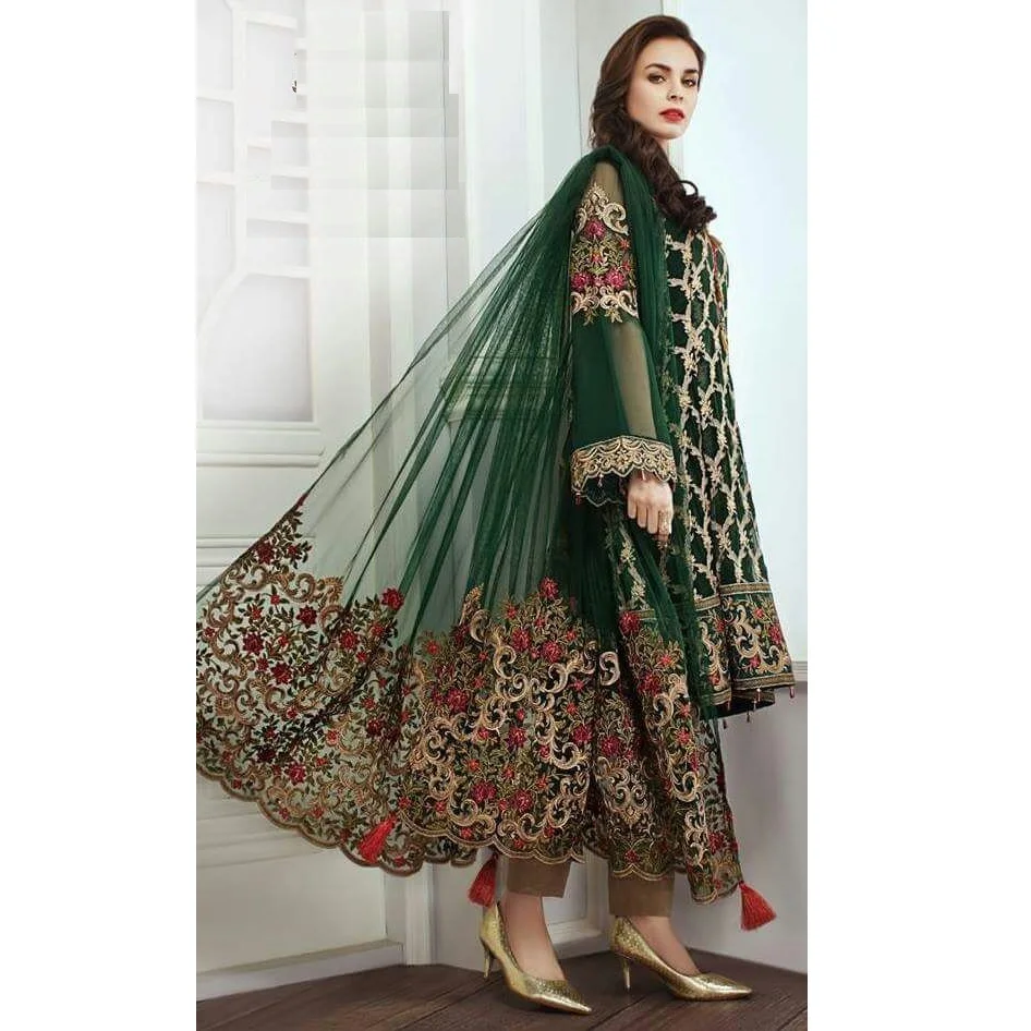 hot selling Pakistani and Indian Straight salwar kameez dress designer ethnic Suit by AJM TRADE HOUSE model 1083