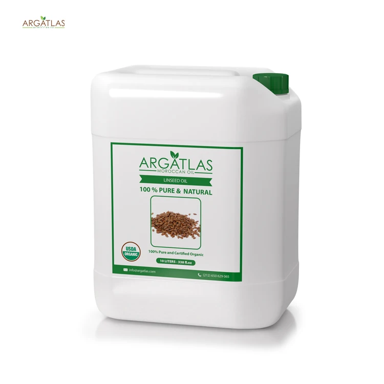 Liquid Form Organic Wound Healing Properties Linseed Oil from Morocco