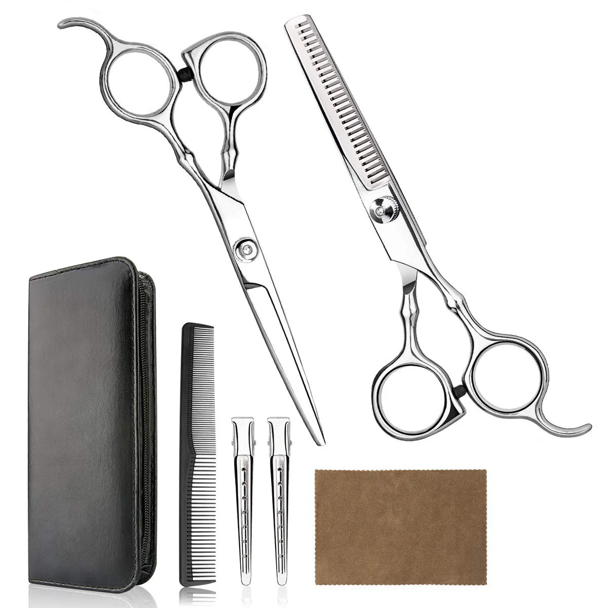 
TRICUT Hair Cutting Scissors Professional Home Haircutting Barber/Salon Thinning Shears Kit with Comb and Case for Men/Women 