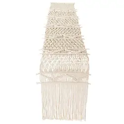 Wholesale pure handmade  table runner macrame with tassel fringe decor