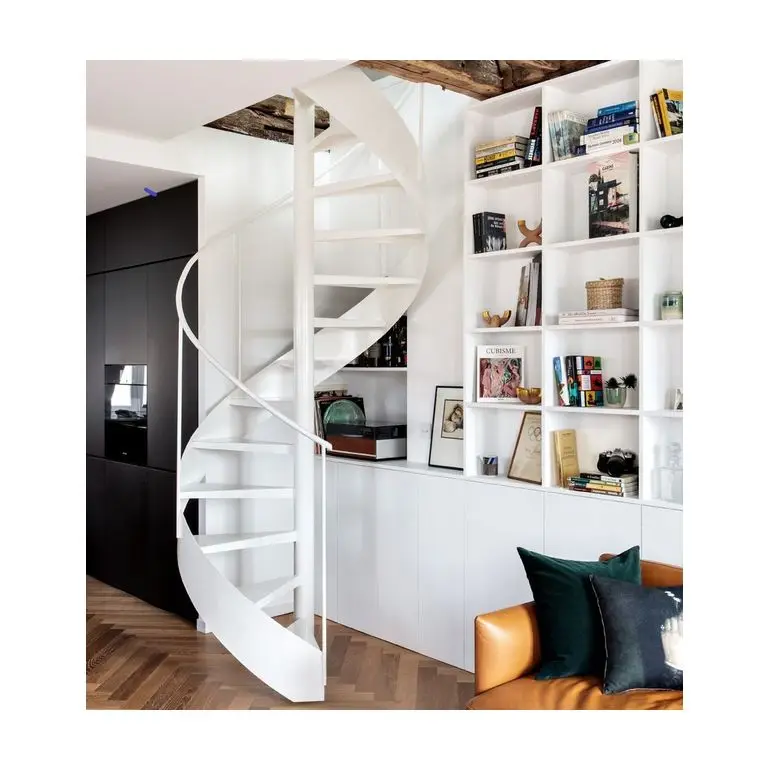 Сборные в помещении и на открытом воздухе Нескользящие Роскошные спираль бетонная лестница обложки Дело винтовая лестница шаг ступени