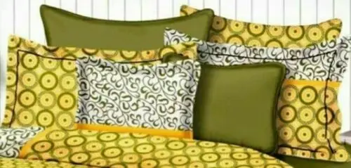 Good Quality Multi Print Handmade Pure Cotton Double Bed with 2 Pillow Covers