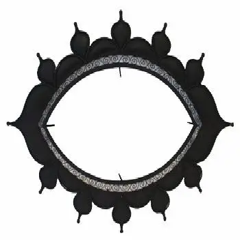 WOODEN LOW PRICE METAL MIRROR IRON FACE MIRROR POPULAR WROUGHT IRON MIRROR HOME DECORATIVE BLACK COLOR WALL HANGING